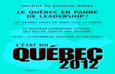 L’état du Québec 2012 - Scientifique en chef · Les Éditions du Boréal sont inscrites au programme d’aide aux entreprises du livre et de l’édition ... 2e trimestre 2012