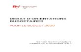 DEBAT D’ORIENTATIONS BUDGETAIRES POUR LE ......LA ROCHE-SUR-YON AGGLOMERATION Débat d’Orientations Budgétaires 2020 - 3 - PARTIE 1 LE CADRE DE L’ELABORATION DU BUDGET 2020