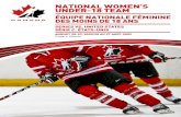 NATIONAL WOMEN’S UNDER-18 TEAM · 2013. 2. 15. · national women’s under-18 team Équipe nationale fÉminine des moins de 18 ans series vs. united states sÉrie c. États-unis