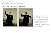 Richard Strauss, Salomé · 2017. 9. 25. · Présentation du programme et calendrier de l’année 1ère session (Salomé de Richard Strauss): 20 et 27 septembre, 4, 11 et 18 octobre,