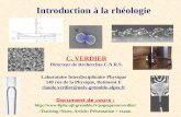 Introduction à la rhéologie - Université Grenoble Alpes · 2016. 4. 20. · I. Définitions et contexte scientifique • Rhéologie = rheos (écoulement) + logie (étude de) •