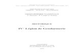 Historique de la IV° Légion de Gendarmerietableaudhonneur.free.fr/4eLGendarmerie.pdf · capitaine, 10 chefs de brigade et 45 gendarmes de la 4e légion, débarque avec le Q.G. à