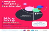 Programme préliminaire Nice 2019€¦ · 4 Congrès Français de èmePsychiatrie • 11 édition • Nice 2019 Heures Mercredi 4 décembre Heures Jeudi 5 décembre Heures Vendredi