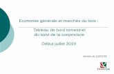 Economie générale et marchés du bois : Tableau de bord trimestriel du suivi de … · 2019. 7. 18. · Données macroéconomiques [source Insee] ⚫ Prix pétrole brut (Brent)