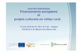 Journée thématique Financements européens et projets ......Répartition proposée en fonction des priorités émises lors de l’inscription et d’un équilibre recherché entre