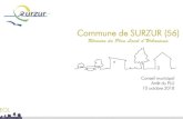 Commune de SURZUR (56) · 2018. 11. 29. · 2 zones d’extension de l’urbanisation dédiées à l’habitat – soumises à OAP 2AUa Est : 10,7ha (dont 1ha dans la marge de recul