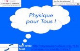 Physique pour Tousphysiquepourtous.unistra.fr/wp-content/uploads/2018/11/... · 2018. 11. 28. · Physique pour Tous !Physique pour Tous !" Diapo Quiz: réponse 17 Masse du glaçon: