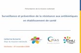 Surveillance et prévention de la résistance aux antibiotiques en … · 2019. 1. 14. · CONTEXTE • Juillet 2017 : création des CPias • Décembre 2017 : appel à projet missions
