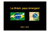 Le Brésil, pays émergent - IHEAL CREDA · 2013. 10. 24. · Première partie Le Brésil, dans le noyau dur de l’émergence Superficie = 8,5 millions de km² (cinquième rang)