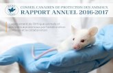 CONSEIL CANADIEN DE PROTECTION DES ANIMAUX ......Rapport annuel 2016-2017 Normes Le programme des normes est responsable de la rédaction de nouvelles lignes directrices et de la révision