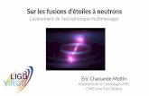 Sur les fusions d’étoiles à neutrons · ~ 4º viewing angle θ ... Plan de la présentation Un peu de contexte Le signal gravitationnel GW170817 GW170817 et l’astronomie multi-messager