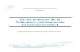 Guide pratique de la Validation des Acquis de l’Expérience (VAE) · 2019. 9. 12. · Supméca - Institut supérieur de mécanique de Paris 3 rue Fernand Hainaut 93407 Saint-Ouen