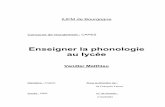Enseigner la phonologie au lycée - INSPE - université de Bourgogne et … · 2008. 1. 4. · considérer un accent comme une partie de la culture d’un pays pour qu’ils acceptent