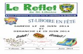 Volume 30 No. 6 Juin 2014 · 2017. 1. 20. · Procès-verbal de la séance ordinaire du Conseil de la Municipalité de Saint-Liboire, tenue le 3 juin 2014, à 20 h 25, à la salle