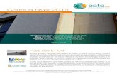 Cours d’hiver 2016 · 2017. 9. 19. · une initiative du centre scientifique et technique de la construction Cours d’hiver 2016 Pose des ETICS Technique d’isolation des façades