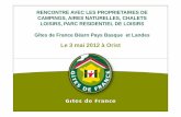 RENCONTRE AVEC LES PROPRIETAIRES DE CAMPINGS, AIRES …pro.gites-de-france-landes.com/.../05/Diapo-Camping-2012.pdf · 2012. 5. 10. · Béarn, Pays-Basque Gîtes de France Landes