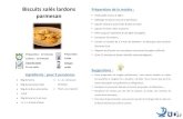 Préparation de la recette : Biscuits salés lardons parmesan · 2017. 11. 21. · Biscuits salés lardons parmesan Préparation de la recette : Préchauffer le four à 180°c. Mélanger
