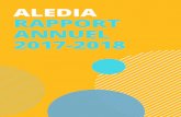 Rapport annuel 2017-2018 - Aledia · 2019. 3. 15. · groupe de travail pour développer un projet de relocalisation (avec ressources extérieures) 2018 Début des travaux amorcé