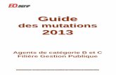 Guide - fo-dgfip-sd.fr · des mutations 2013 Agents de catégorie B et C Filière Gestion Publique Avertissement : Ce document est une synthèse de l’instruction du 20 juillet 2012.