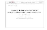 NOTICE DE MONTAGE - Portafeu · NOTICE DE MONTAGE PORTE COULISSANTE 2C12 // Montage sur linteau, rail horizontal ou incliné Page 3/30 NM 017 Indice 5 Le 18/04/12 NOMENCLATURE A.
