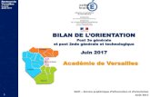 BILAN DE L’ORIENTATIONcache.media.education.gouv.fr/file/Stats/...Bilan... · BILAN DE L’ORIENTATION Post 3e générale (hors 3e prépa-pro) Juin 2017 Académie de Versailles