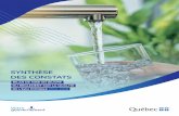 SYNTHÈSE DES CONSTATS - MELCC...bilan sur la mise en œuvre du Règlement sur la qualité de l’eau potable. Le bilan de mise en œuvre du Règlement, qui couvre la période de 2013