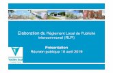 Elaboration du Règlement Local de Publicité intercommunal (RLPi) · 2019. 4. 26. · 2 Le règlement local de publicité intercommunal Le 26-03-2019, VSGP a engagé l’élaboration