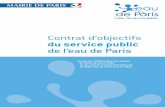 Contrat d’objectifs du service public de l’eau de Paris...service permettront au minimum la stabilisation du prix de l’eau jusqu’au terme du présent contrat, sans préjudice