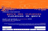 transformations sociétales Colloque international genre des … · 2016. 10. 10. · Colloque international organisé par le CEG - Centre en Etudes Genre de l’Université de Lausanne