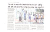  · En Roumanie, Léna Arnaud, ici avec le numéro 28, demeure la meilleure junior de la sélection française. Photo D.R ayant éprouvé des problè- mes de santé en début d'an-