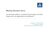 Meetup Booster Nova - Aerospace Valley · mn. Les retards causés par la météo représentent 8 041 h/an en France. Le coût annuel des retards aériens liés à la météo pour