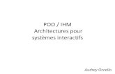 POO / IHM Architectures pour systèmes interactifsusers.polytech.unice.fr/~occello/ihm/ArchiIhm.pdf · connect du modèle 4. écoute événement de MAJ du modèle . Cas d’interation