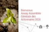 Bienvenue Axway Assemblée Générale des · 2020. 1. 6. · Source: Accenture –Harnessing the Power of Entrepreneurs to Open Innovation, 2015; n=2,000. 12 74% des dirigeants de
