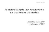 Méthodologie de recherche en sciences socialesgaidenshu.free.fr/Master2/Bruxelles/pdf/Methodologie de... · 2009. 11. 20. · Textes de méthodologie et de techniques: Marshall et