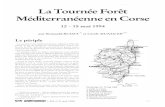 La Tournée Forêt Méditerranéenne en Corse · La Tournée Forêt Méditerranéenne en Corse 12 - 15 mai 1994 par Romuald BUDET et Cécile MUNDLER :' :' Le périple La tournée