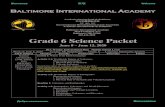 Grade 6 Science Packet - baltimoreinternationalacademy.org...Jun 06, 2020  · Grade 6 Science Packet June 8 – June 12, 2020 Добро пожаловать Bienvenidos Science G6