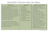 Quantifier l’érosion dans les Alpes - Académie d'Aix-Marseille · 2014. 8. 25. · Surface des Alpes = 179 666 Km2 En admettant que l’érosion a déuté depuis la formation