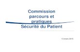 Commission parcours et pratiques Sécurité du Patient...Fil conducteur: le parcours de soins du patient dans les 3 secteurs (ES/EMS/Ville) Axe 1 - Développer la prévention des IAS