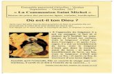 communion-saint-michel1 · 2017. 10. 25. · La Communion Saint Michel » Réseau de prière des personnes âgées, malades, handicapées. Où est-il ton Dieu ? Après avoir fait