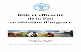 Rôle et efficacité de la Fao en situation d’urgenceRôle et efficacité de la FAO en situation d’urgence 5 Remerciements Ce manuel de référence a été préparé dans le cadre
