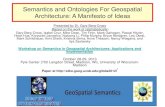 Semantics and Ontologies For Geospatial Architecture: A ... · Linked Open Data (LOD) framework Platform agnostic variant of ODBC etc. using hyperlinks Ontologies & KR languages for