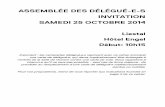 ASSEMBLÉE DES DÉLÉGUÉ-E-S INVITATION SAMEDI 25 OCTOBRE …€¦ · Congrès électoral extraordinaire à Martigny Samedi 25 avril 2015: l’Assemblée des délégué-e-s (lieu