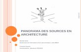 Panorama des sources en architecture et pratiques éditoriales · 2018. 11. 28. · PANORAMA DES SOURCES EN ARCHITECTURE Murielle Serlet Gestionnaire de l’information et de la documentation,