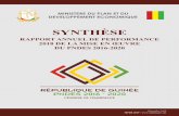 RAPPORT ANNUEL DE PERFORMANCE 2018 DE LA MISE EN ŒUVRE DU … RAP... · 2019. 12. 17. · Professeur AlPhA Condé Président de la réPublique Guinéennes et Guinéens, Mes chers