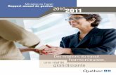 Rapport annuel de gestion 2010-2011 - Quebec · Graphique 7 – Évolution du volume d’avis produits, 2000-2001 à 2010-2011 52 Graphique 8 – Évolution du volume d’avis selon