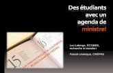Luc Laberge, ÉCOBES, recherche et transfert Pascal Lévesque, … · 2014. 12. 13. · Plan de présentation 1. Le CRÉPAS: une région mobilisé depuis 15 ans 2. À l’origine