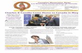 Charles & Camilla Come Home to Canada in May€¦ · 2 – Canadian Monarchist News – Spring 2 014 et à améliorer la compréhension et l’en-thousiasme des Canadiens et Canadiennes