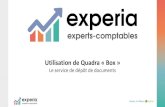 Utilisation de Quadra « Box - Experia · 2017. 9. 29. · Présentation de Quadra Box QUADRABOX : Permet la récupération de fichier pdf pour automatiser la saisie comptable Le