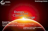 Kamel Ben Naceur...Les propositions de l’AIE pour COP21: 1. Un pic dans les emissions liees a l’energie 2. Une revision quinquennale des contributions 3. Vision partagee – qui