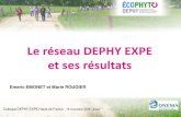 Le réseau DEPHY EXPE et ses résultats · 2018. 11. 27. · Le réseau DEPHY Réseau de projets d¶expérimentation Réseau de groupes d¶agriculteurs Un système d¶informations